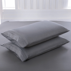 Pillowcase Pillowcases Embroidered Grey 2PC 3630513
