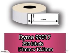 Dymo Compatible Printing WhiteLabel51x12.5mm 99017