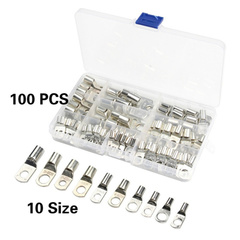 100pcs Wire Cable Lugs Copper Ring Wire Connectors Terminal 3646401