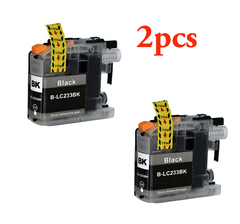 LC233BK Compatible Ink Cartridge for Brother Printer MFCJ4620DW *INKLC233BK+2