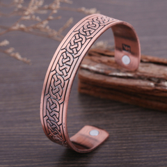 Copper Viking Cuff Bracelet Celtic Knot Magnetic Healthcare B0305RD0