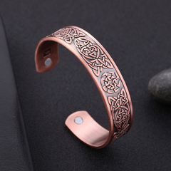 Copper Viking Cuff Bracelet Celtic Knot Magnetic Healthcare B0304RD0