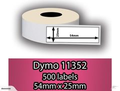 Dymo Compatible Printing White Label 54x25mm 11352