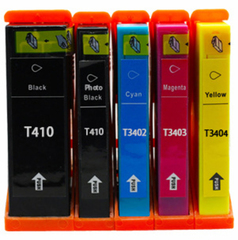 5 PACK T410 Compatible Ink Cartridge for Epson Printer Expression Premium XP-530*INKT410