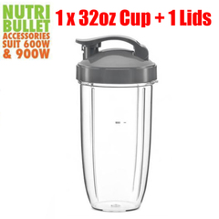  NutriBullet Juicer Cup Mug Tall 32oz + Lid Set 3632010