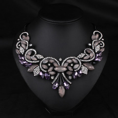 Gorgeous Party Purple Clear Rhinestone Crystal Necklace 1622570