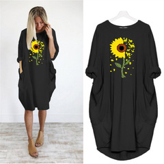 Cotton Shirt Dress Boho Summer Dresses Womens Clothing Size 20-22 J2294BK8