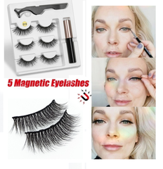 Five Magnetic Eyelashes Eyeliner Tweezers Set I0454BK5