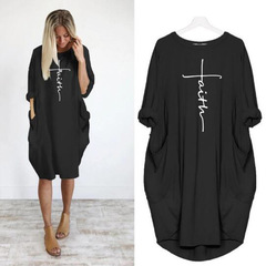 Cotton Shirt Dress Boho Summer Dresses Womens Clothing Size 20-22 J2293BK8