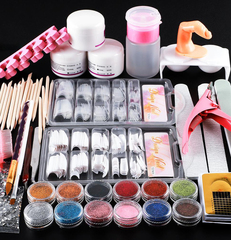 Nail Art Tools Kit DIY Acrylic Powder Brush Clipper Primer File Set I0685MZ0
