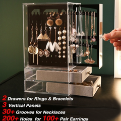 Jewellery Box Earrings Storage Box Display Stand I0465BK0