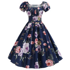 Rockabilly Midi Dress Floral Summer Dresses Womens Clothing Size 12-14 J2234DB5