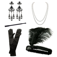 Flapper Accessories 1920s Gatsby Party Womens Costume Dress Set B0298BK1