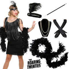 Flapper Accessories 1920s Gatsby Party Womens Costume Dress Set B0270BK0