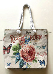 Linen Shopping Tote Bag Women Bags E0391PK0