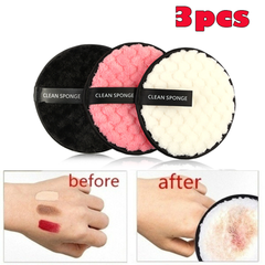 3pcs Microfiber Cloth Pads Facial Makeup Remover Cleaning Wipe I0555MZ0