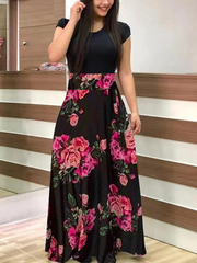 Maxi Dress Ball Summer Floral Dresses Womens Clothing Size 16-18 J2157PK8