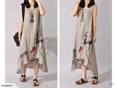 Maxi Dress Cotton Dress Summer Dress Boho Dresses Womens Clothing 3580555
