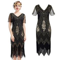 Flapper Dress Gatsby Ball Evening Dress Womens Clothing Size 8-10 J2151GD2