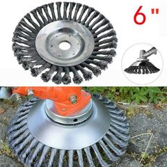 6" Rotary Weed Wheel Brush Cutter Steel Wire Trimmer Head 3650201