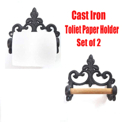 2pcs Cast Iron Toilet Paper Roll Holder 3653404
