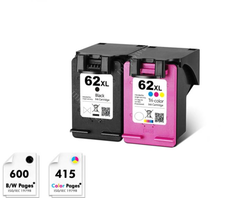 HP62 XL Black and Color Compatible Ink Cartridge for HP Printer DeskJet 5540*INKHP62XLBK+Color
