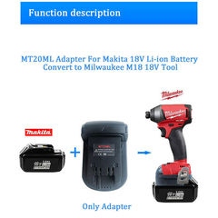 Makita 18V Li-ion Battery Convert to Milwaukee M18 18V 3655511
