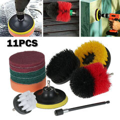 11pcs Power Drill Brush Scrub Pads Attachment Set 3644004