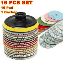 Diamond Polishing Discs Pads 50 -10000 Grit 16pcs 2032804