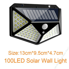 4 x Solar Wall Lights 100 LED Sensor Wall Lamp *2004279+4