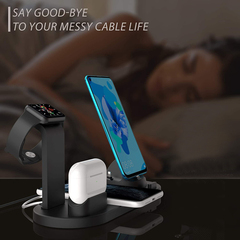 Wireless Charging Dock Station 4 in 1 iPhone AirPod Apple Watch Charger 3628804