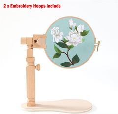 Embroidery Frame Holder Rack Wooden Hoop Stand 2040602