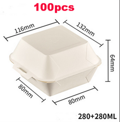 Food Containers Takeaway Box 100pcs 2042407*2042407+100