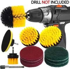 12pcs Power Drill Brush Scrub Pads Attachment Set 3644001
