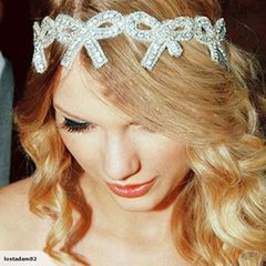Handmade Bow Crystal Rhinestone Headband For Party Bride Bridal Wedding 1625220