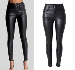 High Waisted Pants Faux Leather 2335316