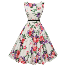 Rockabilly Floral Dress J0596WT5