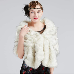 Fur Cape Jacket Shawl Wrap Shrug Womens Clothing I0457LC0