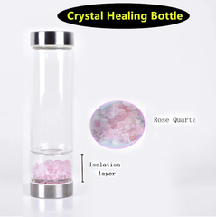 Crystal Water Bottle Rose Quartz 3646010