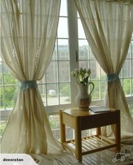 A PAIR 1.8M*1.8M French Country Crochet Curtains 3610501*2000101