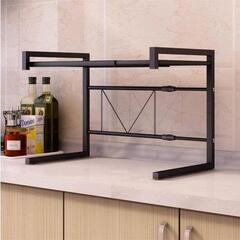 Expandable Microwave Oven Rack Storage Stand Kitchen Shelf 2021401