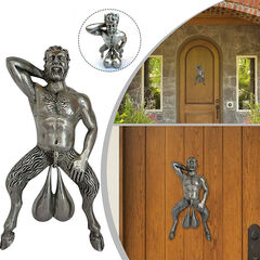 Door Knocker Door Bell Ornament Outdoor Garden Decor Statue Sculpture 3614205