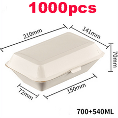 Food Containers Takeaway Box 1000pcs 2042406*2042406+1000